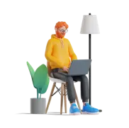 Image of a person using a computer