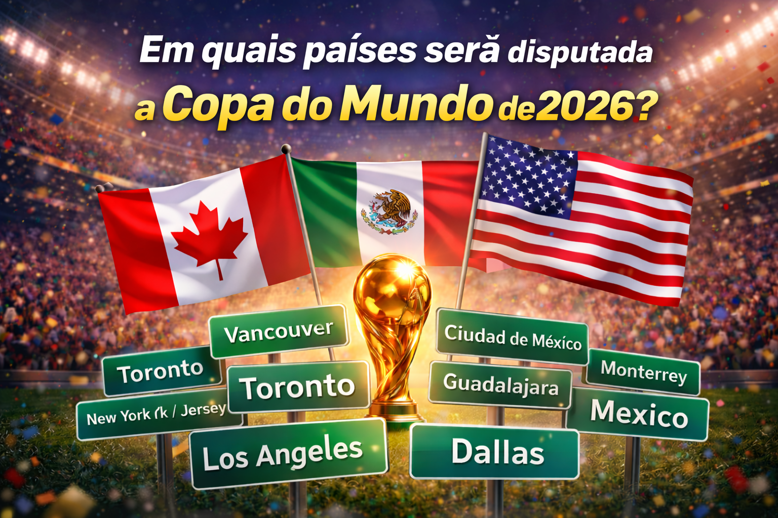 em quais paises sera disputada a copa do mundo de 2026
